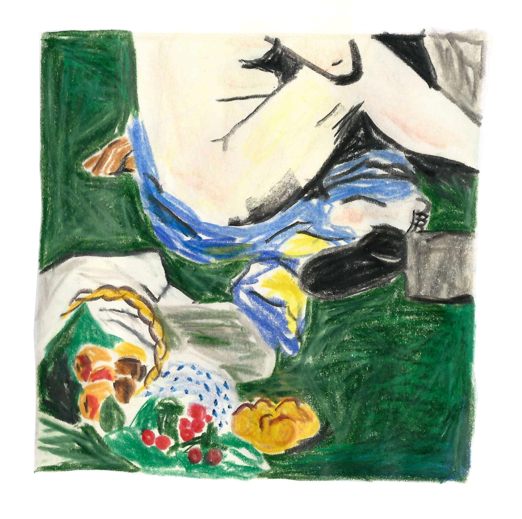 sophie_weidler_bauchez_illustration_fragments_tableaux_déjeuner_sur_l_herbe_manet