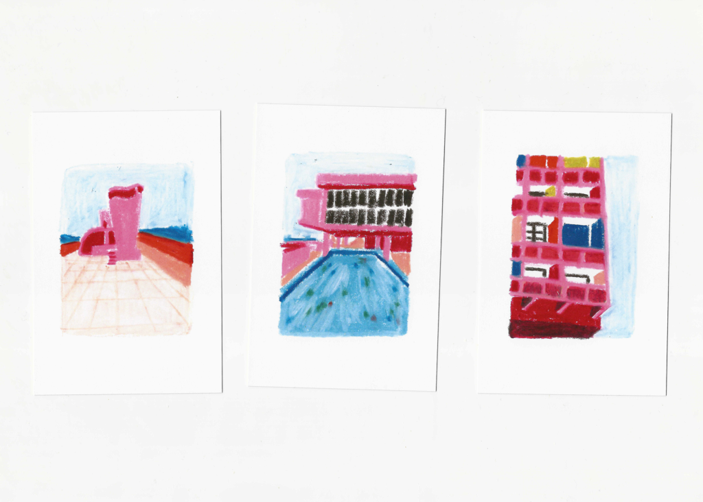 sophie_weidler_bauchez_illustration_architecture_cité_radieuse_corbusier_cartes_postales