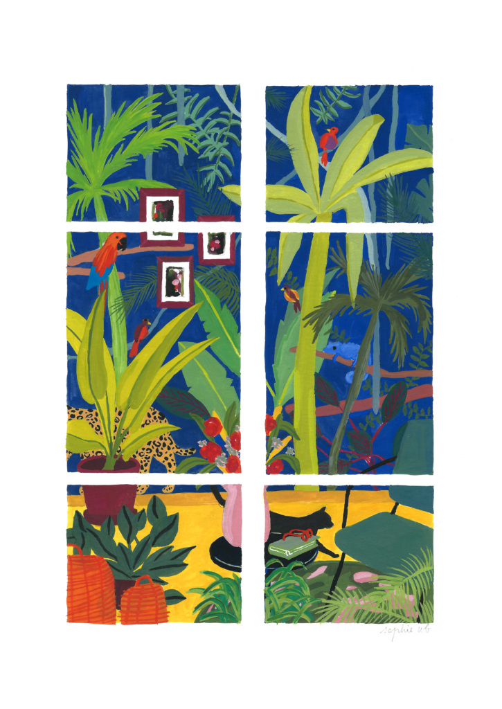 sophie_weidler_bauchez_illustration_gouache_peinture_intérieur_la_jungle