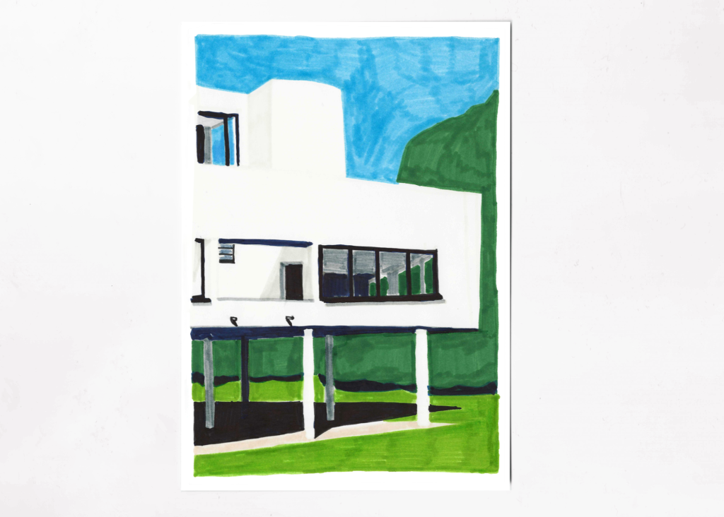 sophie_weidler_bauchez_illustration_architecture_villa_savoye_corbusier