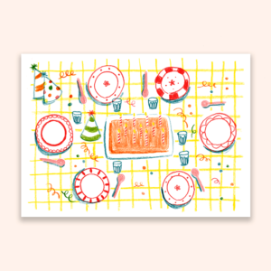 L'anniversaire, carte postale