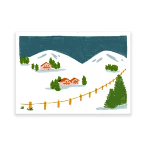Les chalets, carte postale