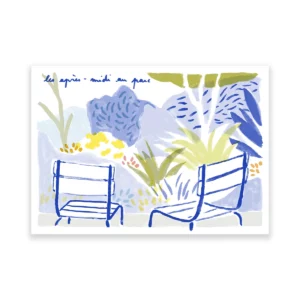 Les après-midi au parc, carte postale
