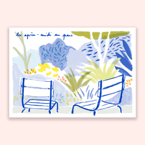 Les après-midi au parc, carte postale