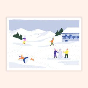 La neige, carte postale