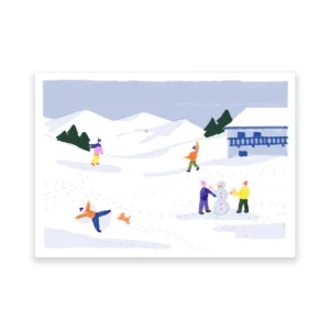 La neige, carte postale