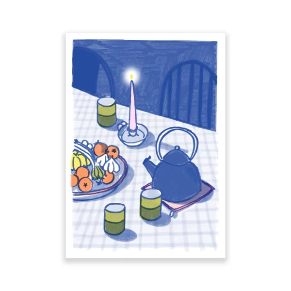 Le thé, carte postale