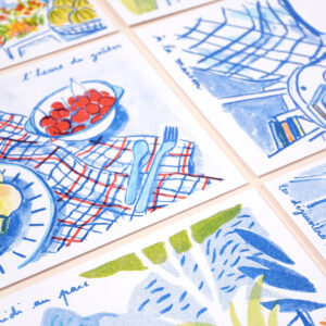 Lot de 6 cartes postales, au choix