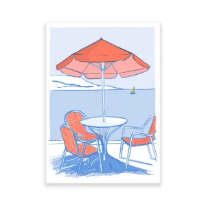 À la mer, carte postale