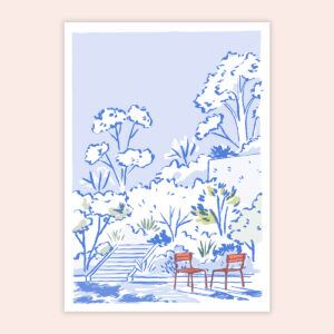 Les jardins, carte postale