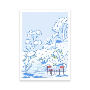 Les jardins, carte postale