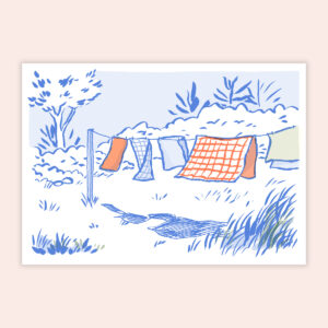 La lessive, carte postale