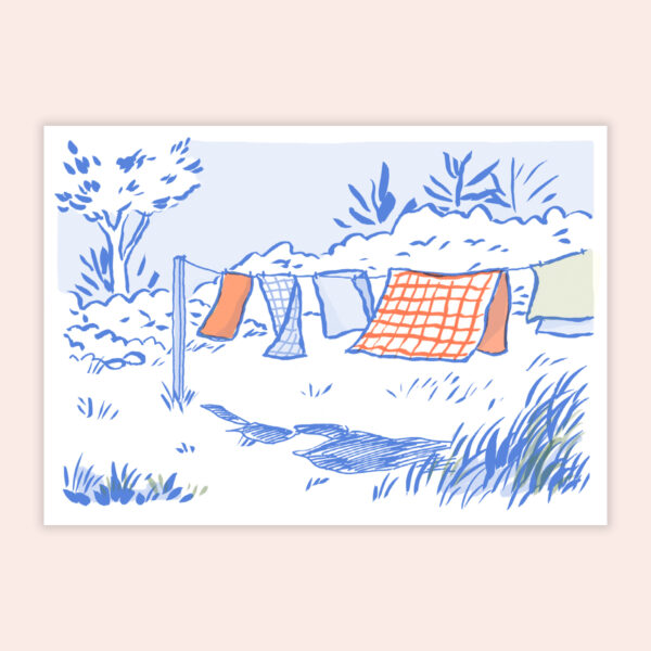 La lessive, carte postale