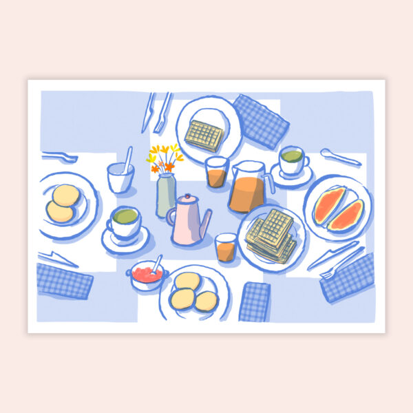Le petit-déjeuner, carte postale