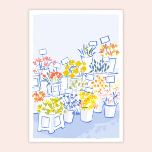 Les fleurs, carte postale – épuisé