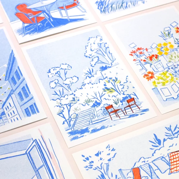 Les jardins, carte postale – Image 2