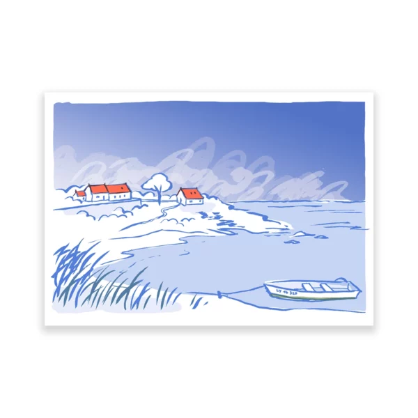 Les soirs d'été, carte postale