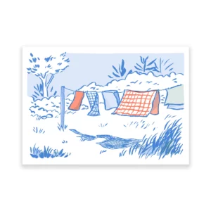 La lessive, carte postale