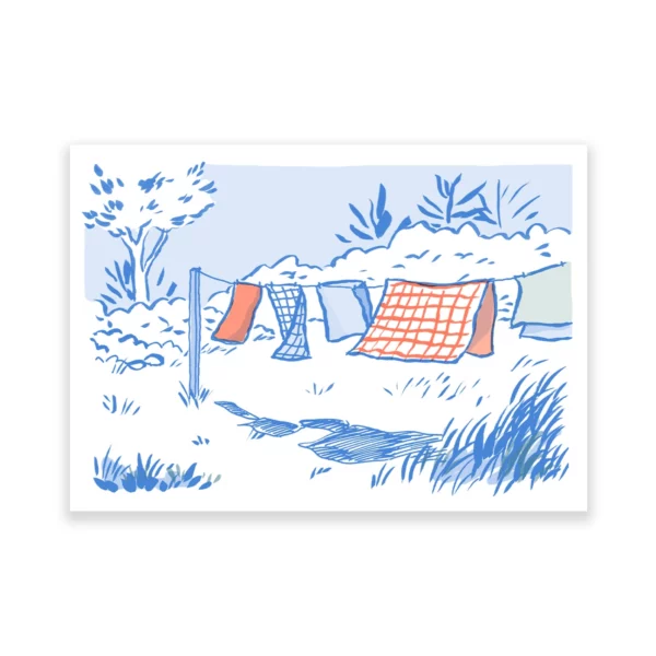 La lessive, carte postale