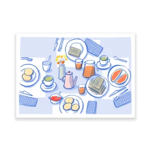 Le petit-déjeuner, carte postale