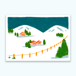 Les chalets, carte postale