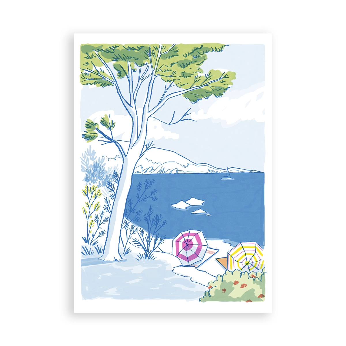 La mer, carte postale