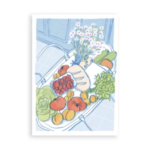 Le panier, carte postale