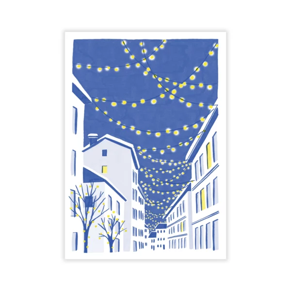 Les illuminations, carte postale