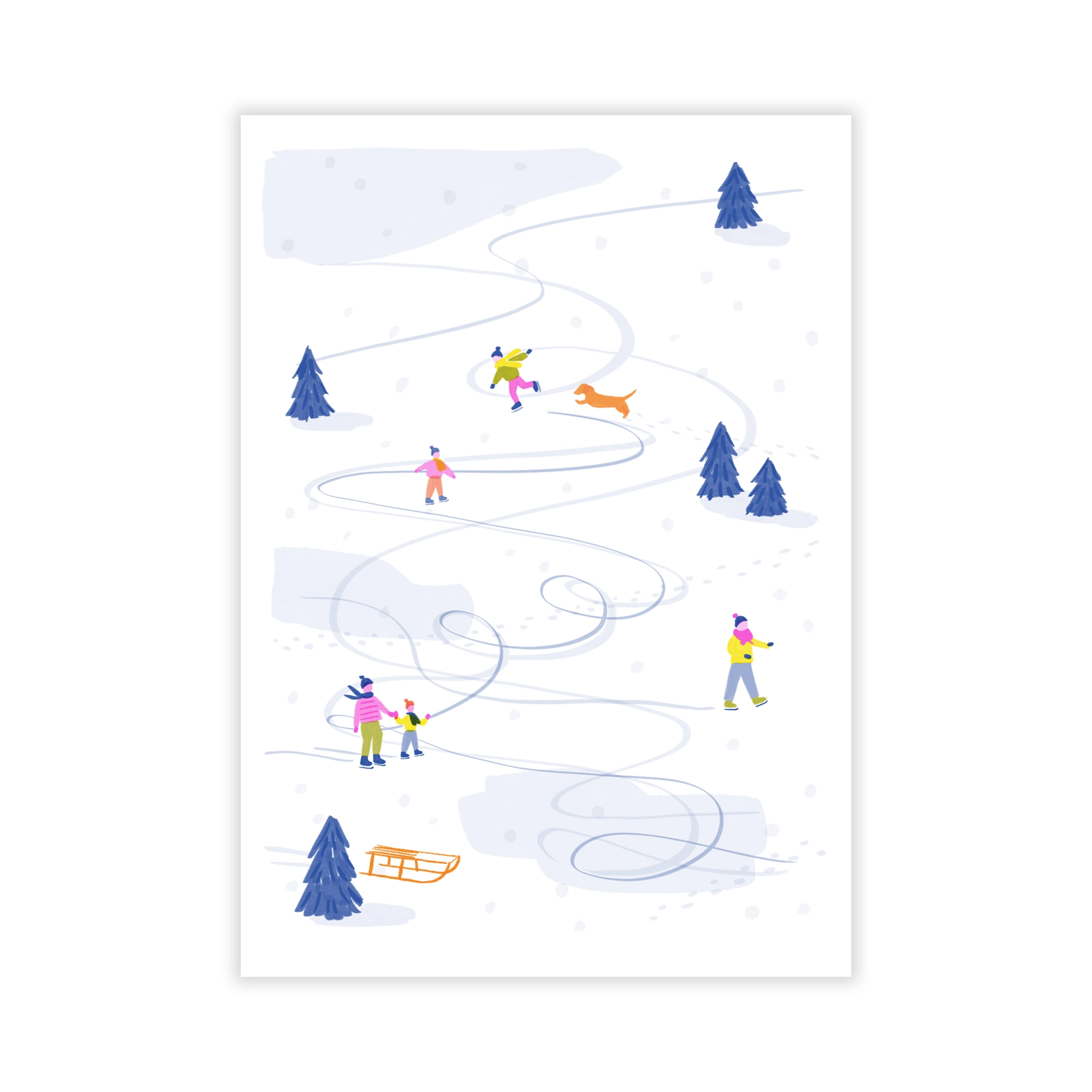 La patinoire 2, carte postale